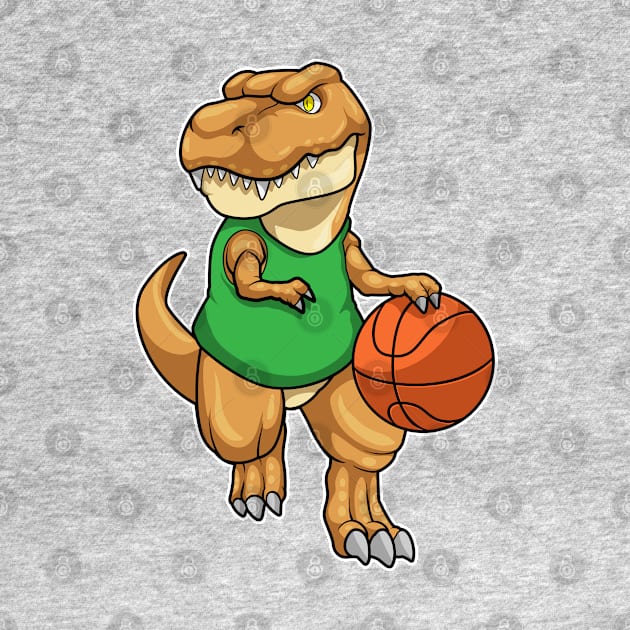 Dinosaur at Sports with Basketball by Markus Schnabel